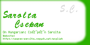 sarolta csepan business card